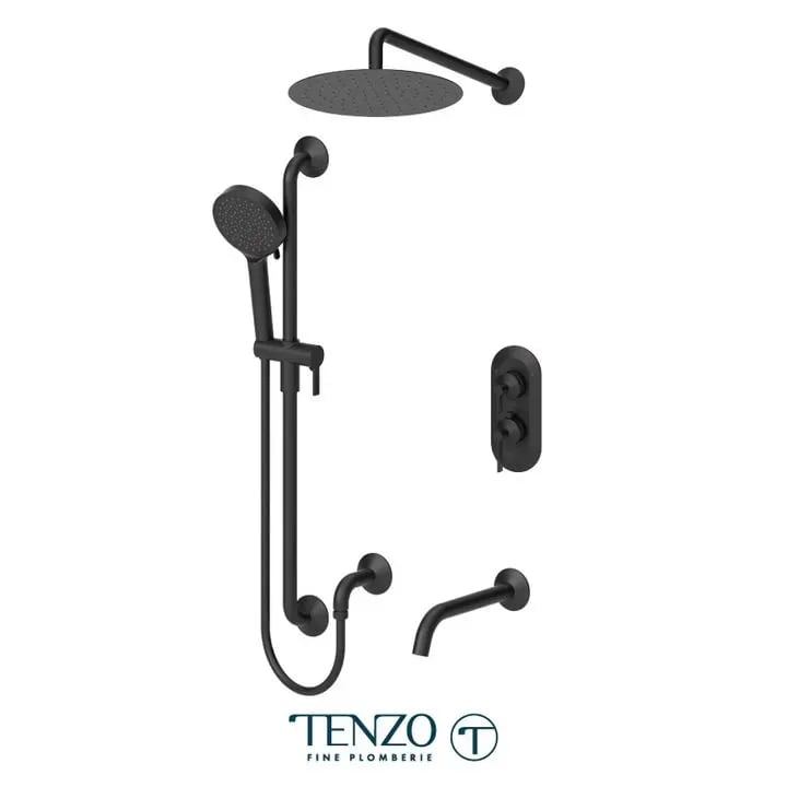 TENZO F-PALT33-501125-MB PALOMA T-BOX 3-FUNCTION THERMOSTATIC TUB ...