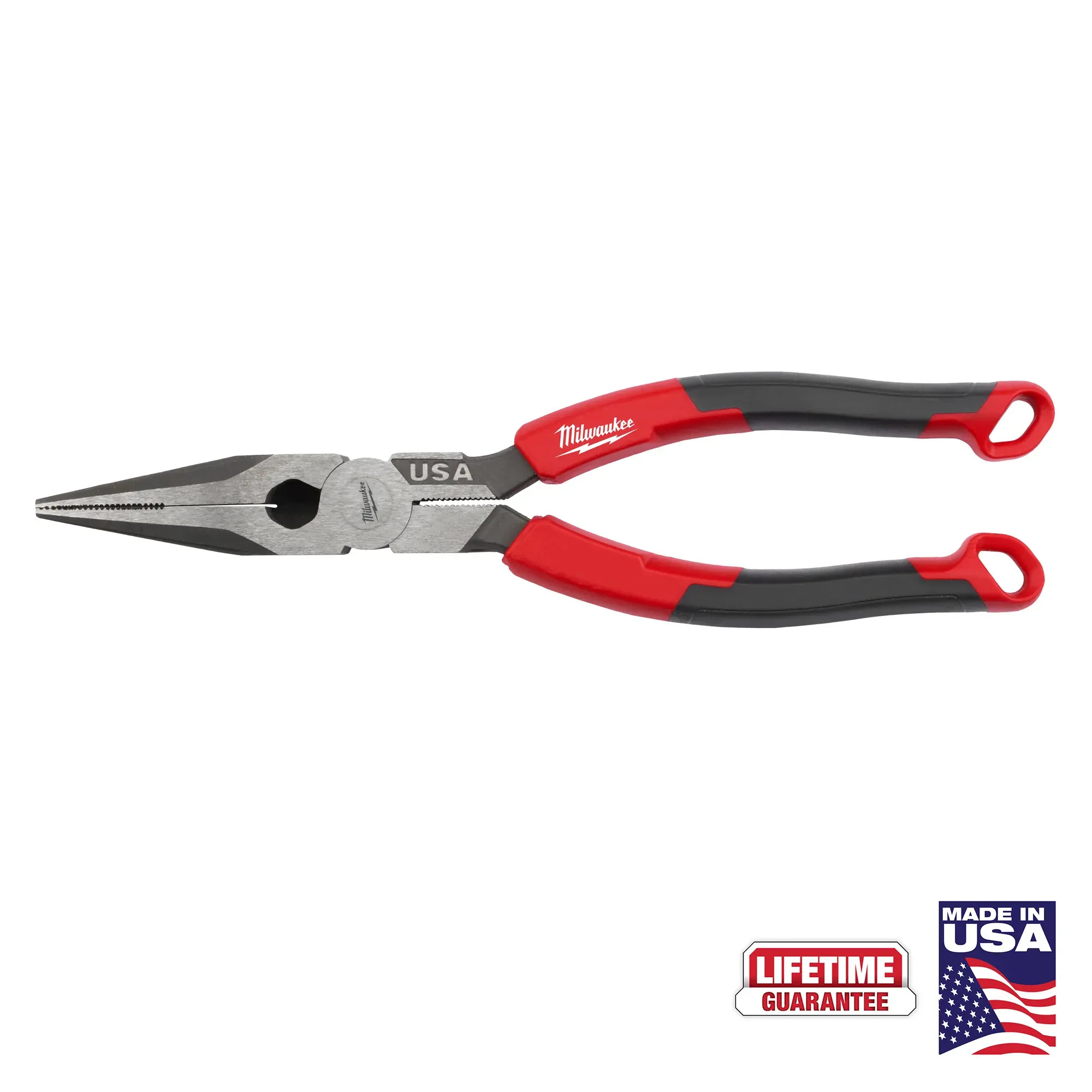 MILWAUKEE MT555 8 LONG NOSE COMFORT GRIP PLIERS | Bartle & Gibson