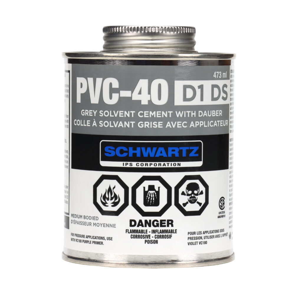 SCHWARTZ 19016 PVC-40 D1DS 473ML GRAY CEMENT WITH DAUBER | Bartle ...