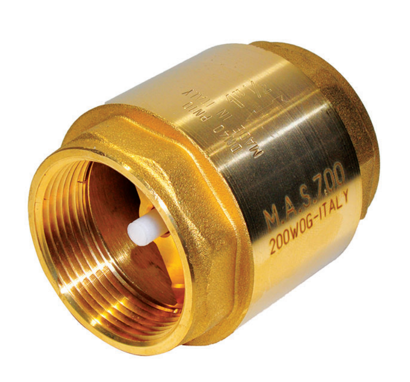 MAS 012-51125 2 IP 400 WOG LEAD FREE BRASS INLINE SPRING CHECK
