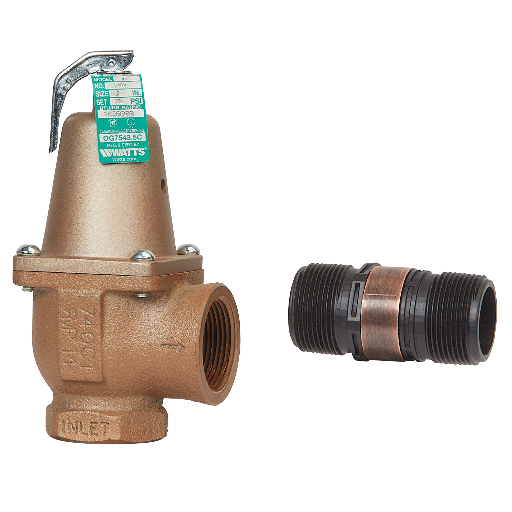 WATTS F382543 740-CAN 1 45PSI PRESSURE RELIEF VALVE WITH FLOOD