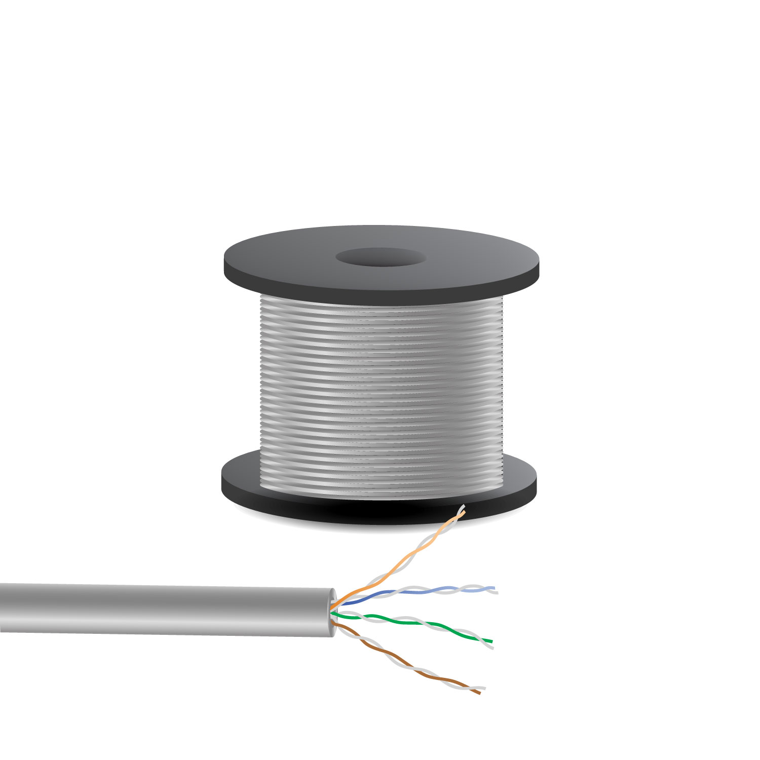 4PR-24 (305M) SOLID COPPER CAT3 FT4 TEL/DATA WIRE GREY | Bartle ...