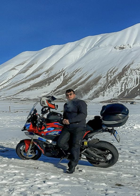 Angelo, il Motonauta, senza casco