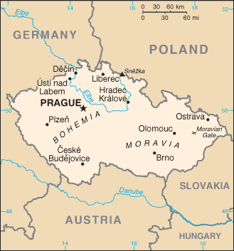 CZ country map