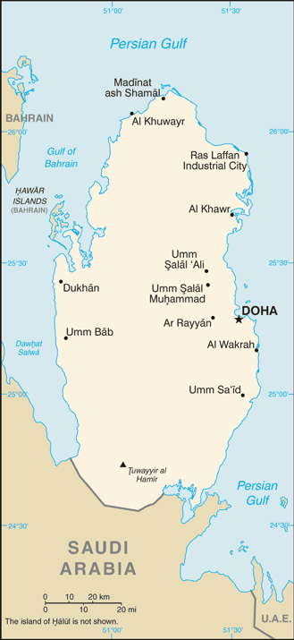 QA country map
