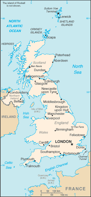 UK country map