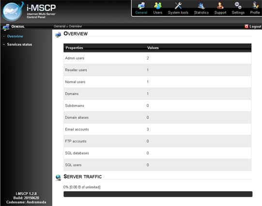 i-MSCP dashboard