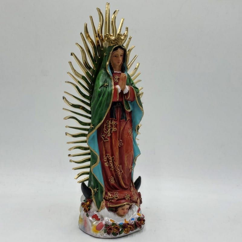 Figura de la Virgen de Guadalupe con Rayos Dorados