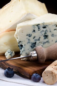 Wein passt Blauwe kaas