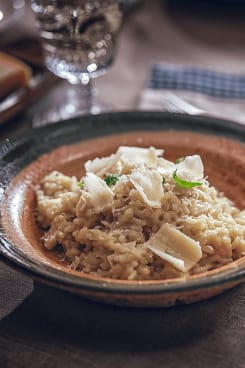 Wein passt Risotto