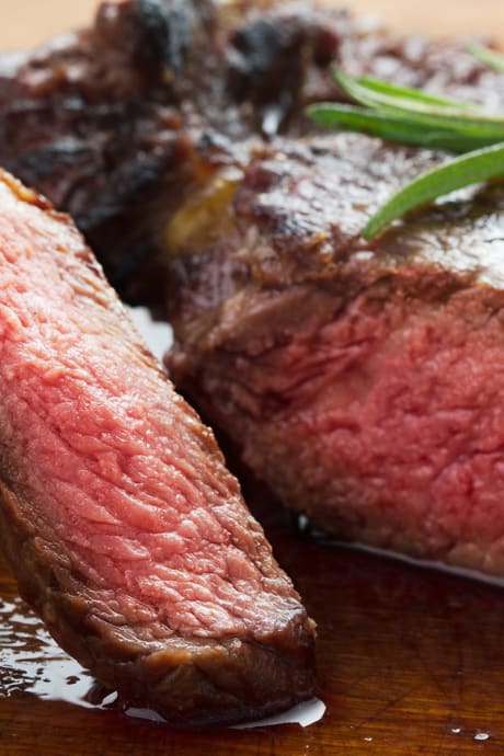 Wein passt Steak