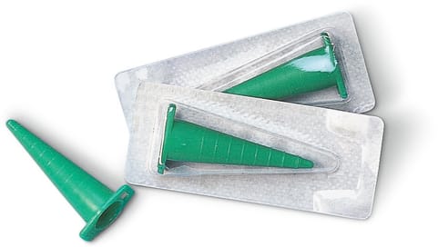Einzeln steril verpackte Katheterstopfen, für Durchmesser von 5 bis 13 mm.