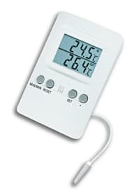Digitales Thermometer mit Alarmfunktion bei Erreichen der einstellbaren Minimal- bzw. Maximal-Temperatur.