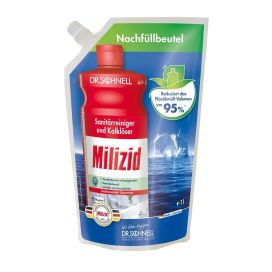 Sanitärreiniger und Kalklöser für die wirksame Reinigung aller säurebeständigen Materialien in Sanitärräumen und Nasszellen.