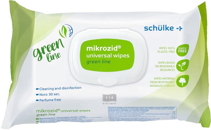 mikrozid universal wipes green line Bild 1