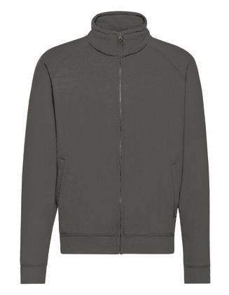 Herren Sweat Jacke für Pflegepersonal mit verdecktem Reißverschluss, 2 aufgesetzten Taschen und Stehkragen mit Single-Jersey und Nackenband. Waschbar bis 40°C. Bild 1