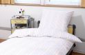 Bettbezug Melody mit farbigen Streifen sowie Hotelverschluss und Bogenabnähern - 100% Baumwolle & waschbar bis 95° C. Bild 2
