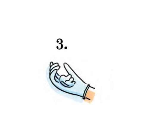 Handschuhe ausziehen Schritt 3 Handschuhe ausziehen Schritt 3