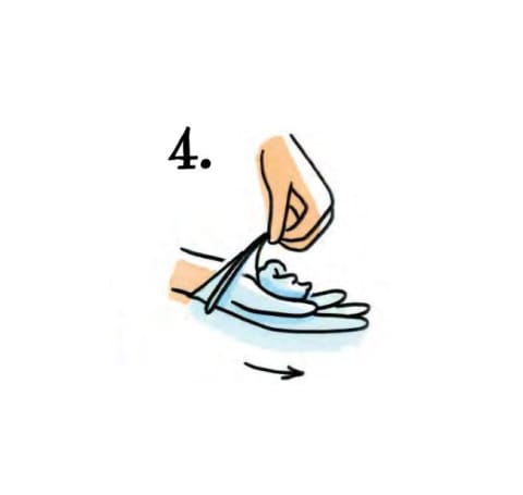 Handschuhe ausziehen Schritt 4 Handschuhe ausziehen Schritt 4