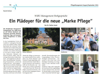 Parkgespräche 2024 in der "Pflegemanagement"