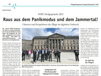 Parkgespräche 2023 in der "Pflegemanagement"