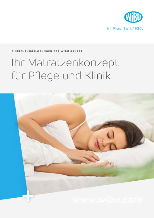 Titel der WiBU Broschüre Matratzenkonzept für Pflege und Klinik