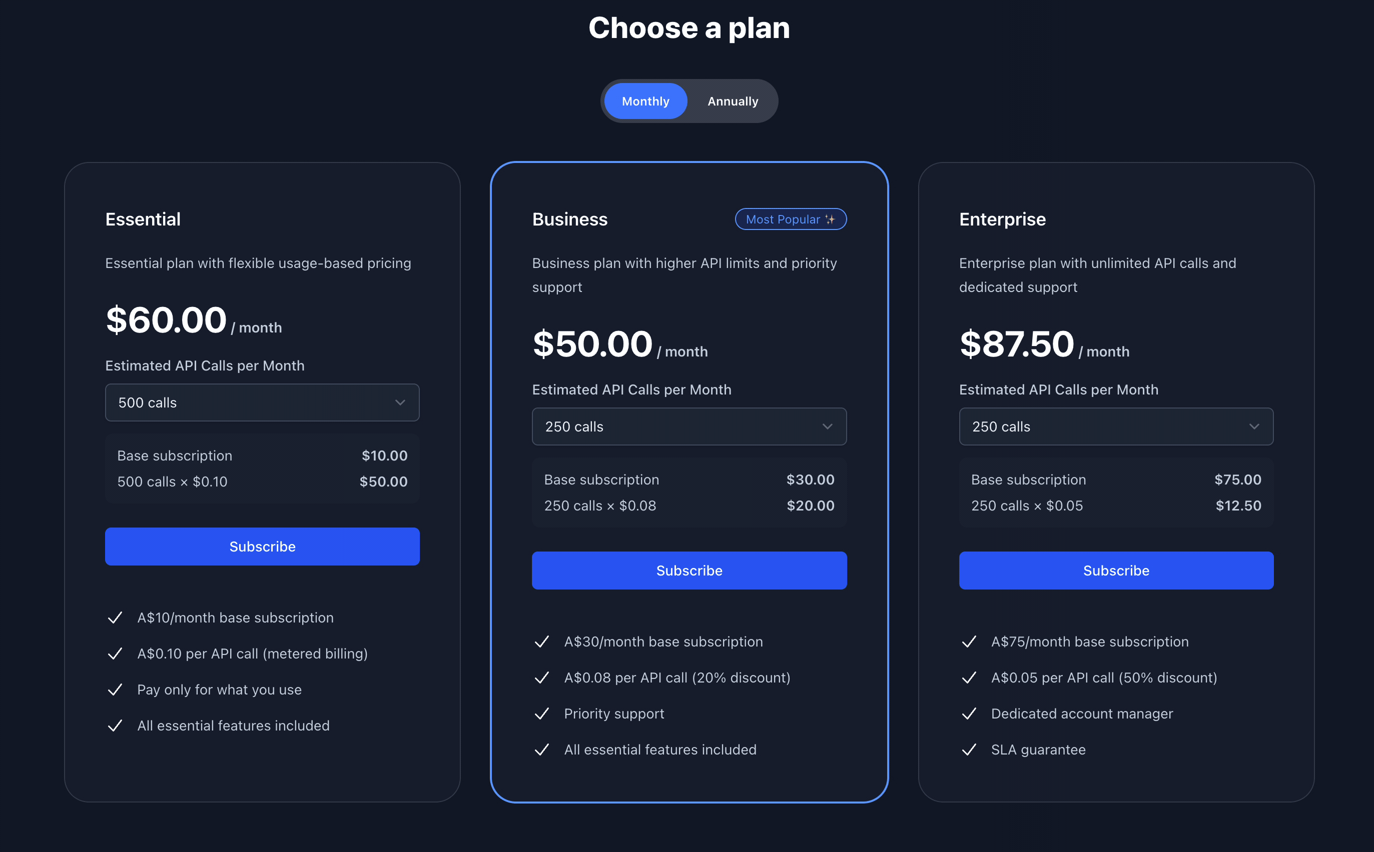 Stripe Metered Billing