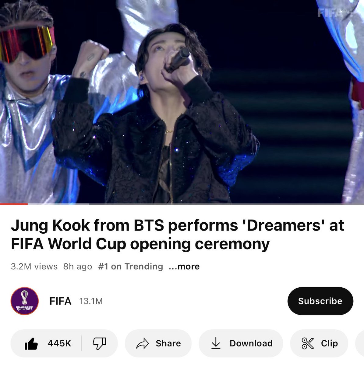 Jungkook BTS Pecahkan Rekor Lewat Musik 'Dreamers' Untuk Piala Dunia 2022