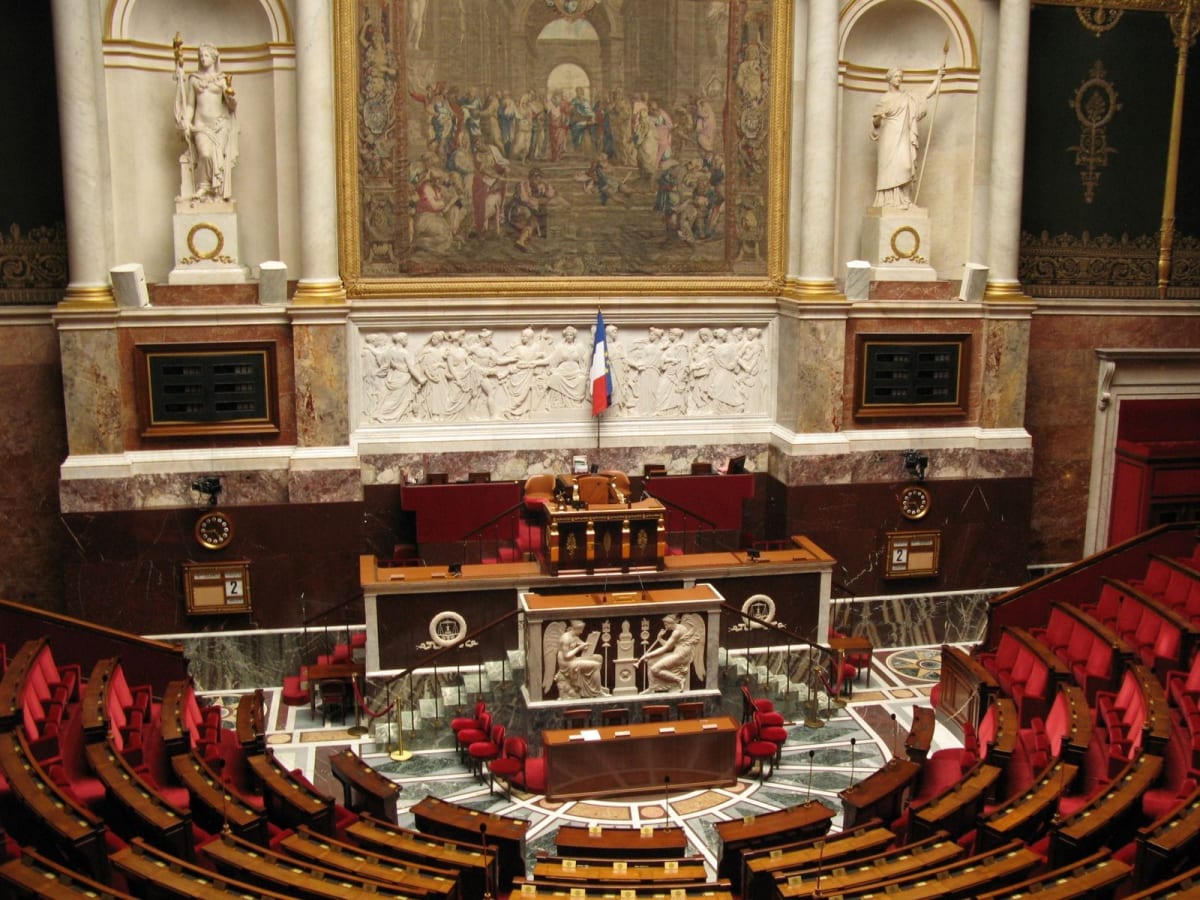 Hemicycle de l Assemblee nationale au Palais Bourbon a Paris