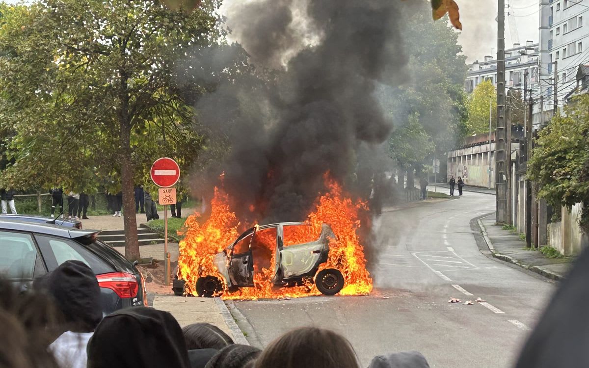 Brest et Landerneau : les blocus lycéens s'enlisent dans des affrontements urbains