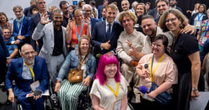 Emmanuel Macron clôture la Conférence nationale du handicap à Bobigny