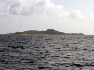 Vue aerienne de Necker Island, ile privee de Richard Branson dans les Iles Vierges Britanniques, Caraibes