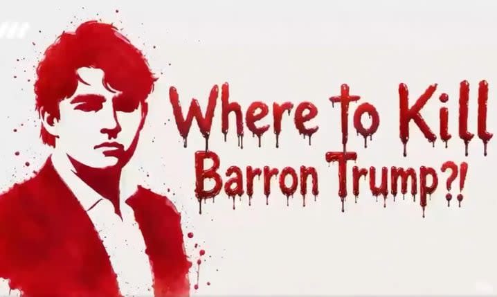 Une télévision d'État iranienne appelle au meurtre de Barron Trump