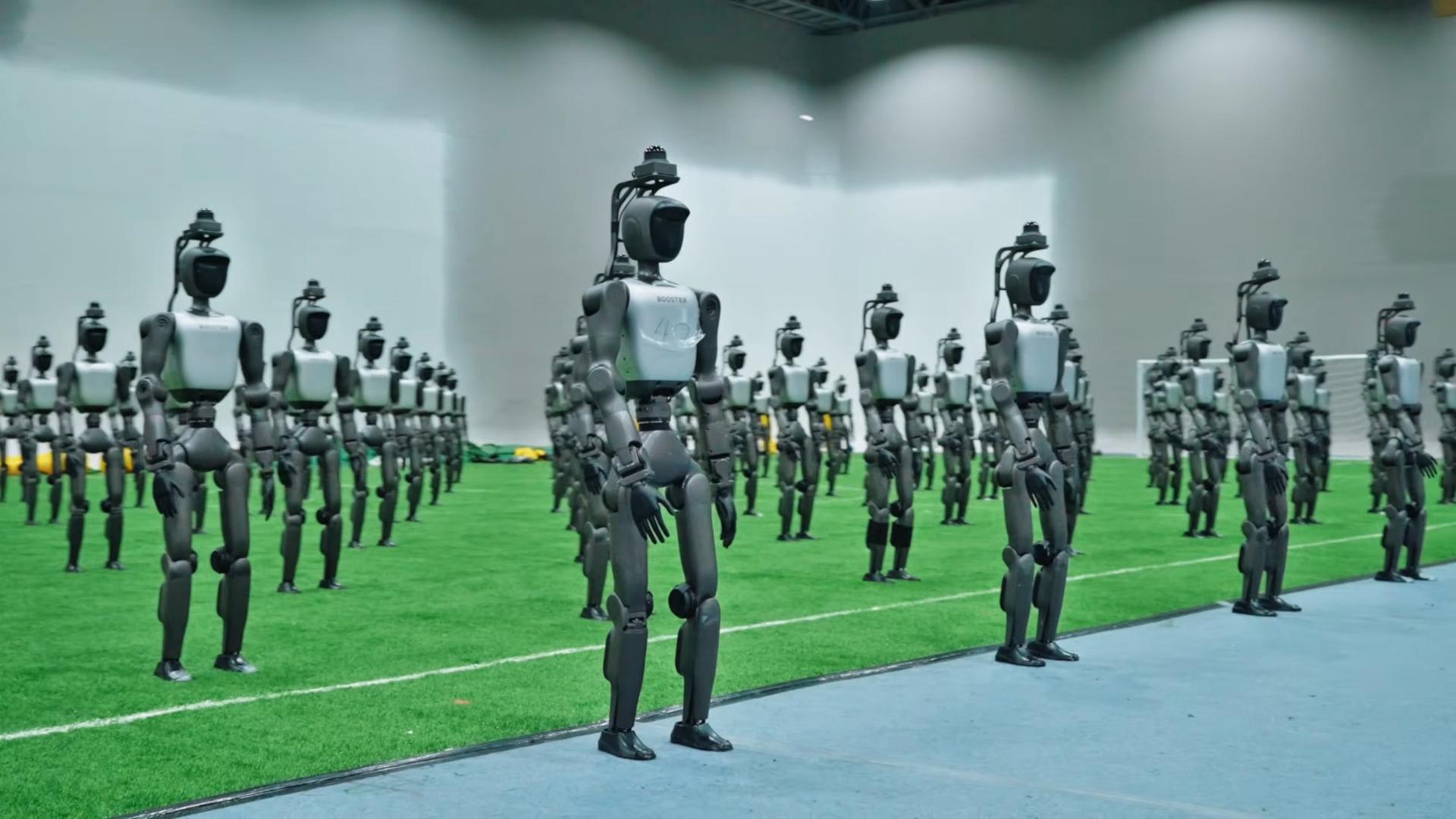 Robotique : Booster Robotics effectue une démonstration collective de son robot humanoïde T2