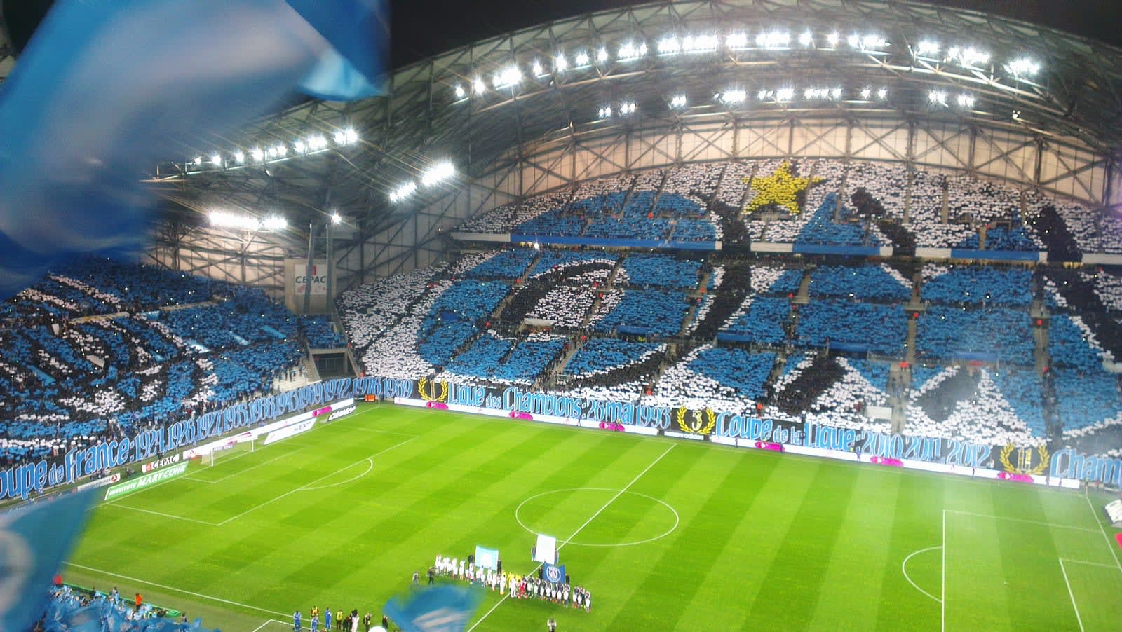 Le stade Vélodrome à Marseille, où Pape Diouf a présidé l'Olympique de Marseille de 2005 à 2009