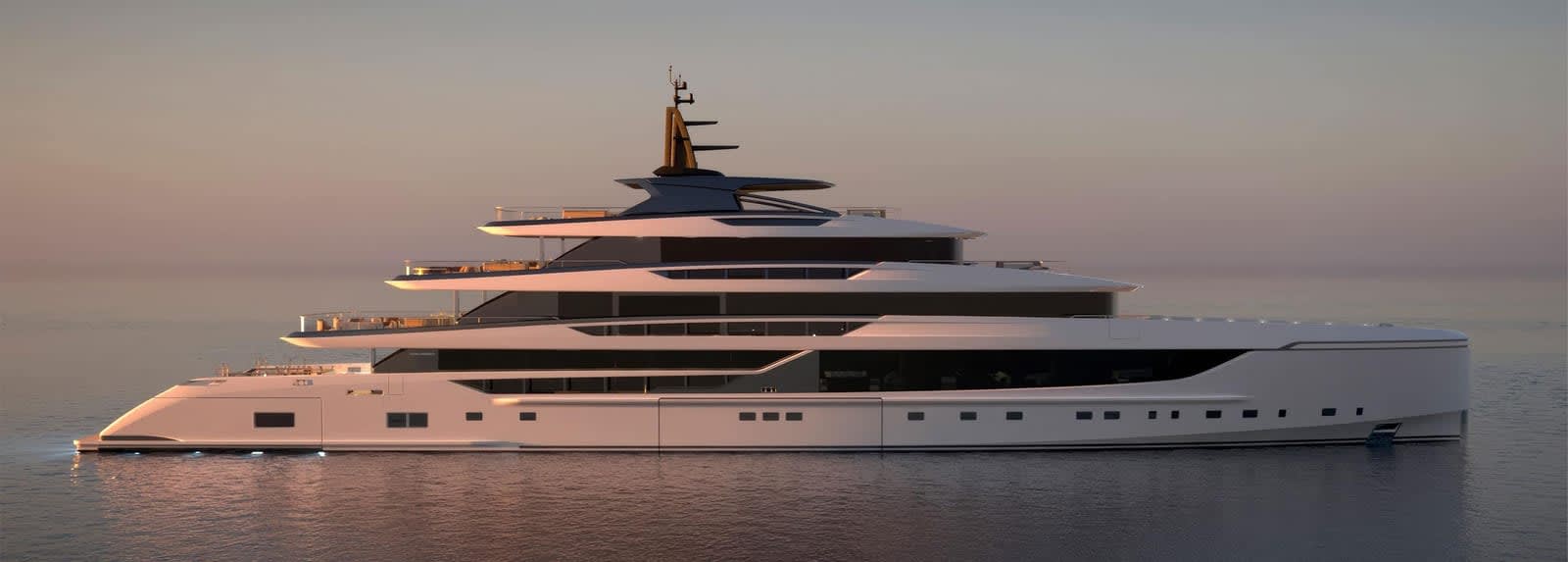 Le superyacht Silver Fox de Sanlorenzo, serie 74Steel, affrete par Alo a Cannes, vu de profil, illustre la strategie de la marque pour le luxe du bien-etre