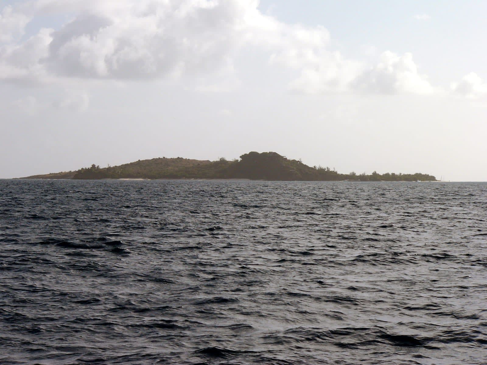 Vue aerienne de Necker Island, ile privee de Richard Branson dans les Iles Vierges Britanniques, Caraibes