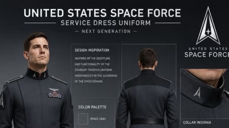 Donald Trump présente les nouveaux uniformes de la Force spatiale américaine