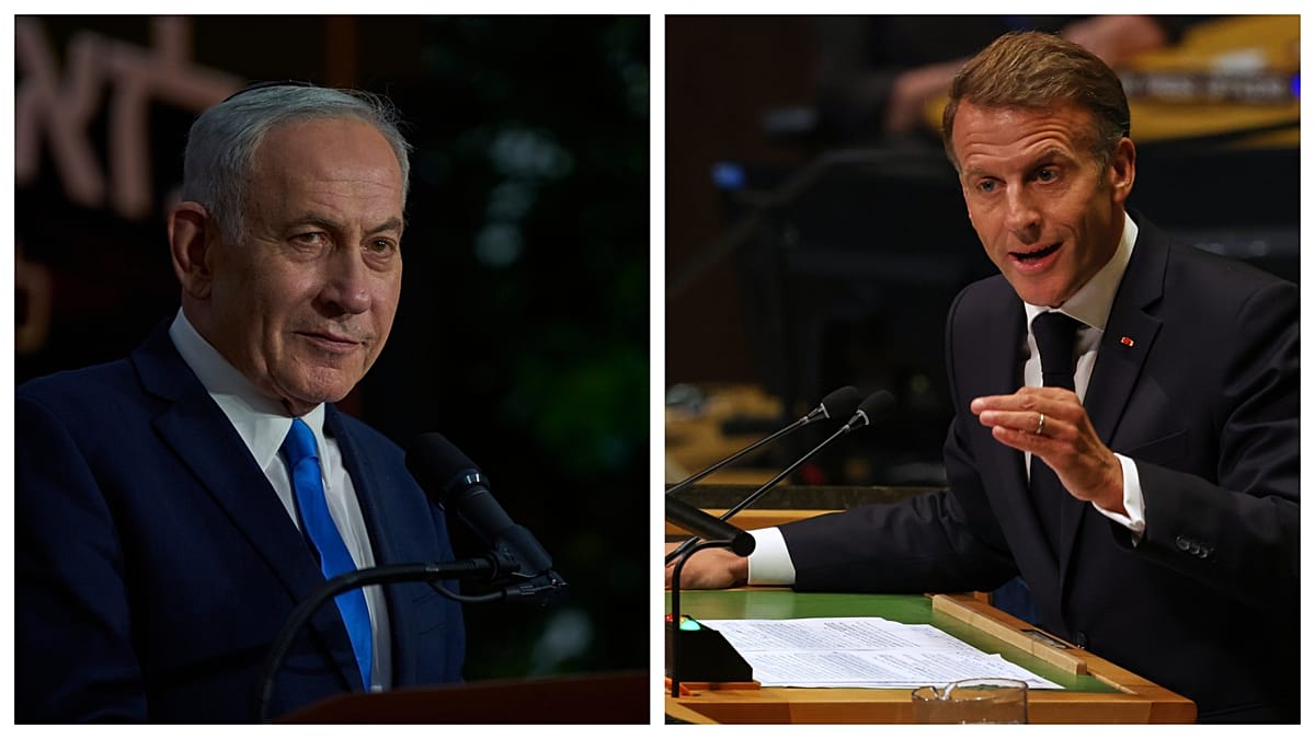 Benjamin Netanyahu fustige Emmanuel Macron après son discours à l'ONU