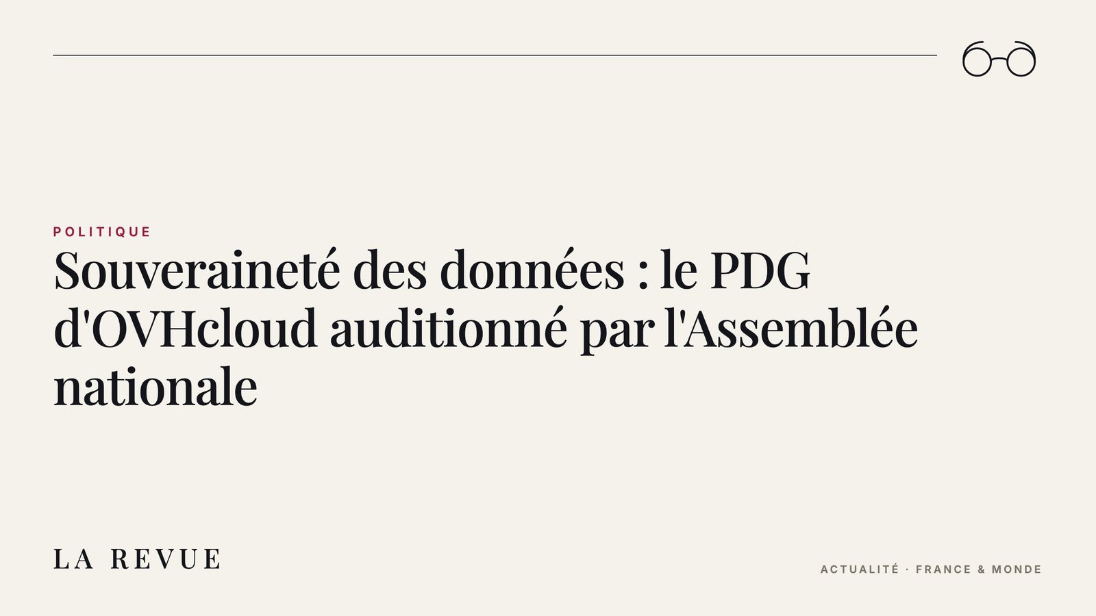 Souveraineté des données : le PDG d'OVHcloud auditionné par l'Assemblée nationale