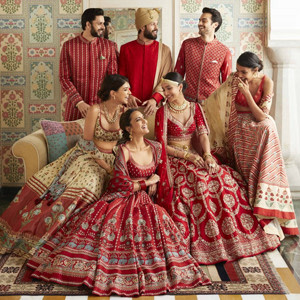 Bridal Reds with Textures, Embroidery and Patterns Bridal Reds with Textures, Embroidery and Patterns