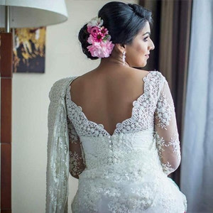 White Wedding Saree with a Designer Blouse White Wedding Saree with a Designer Blouse