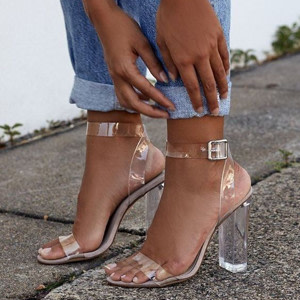 Go transparent with the latest high heeled sandals Go transparent with the latest high heeled sandals