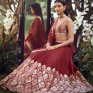 Silk Benarasi Brocade Handwoven Lehenga Silk Benarasi Brocade Handwoven Lehenga