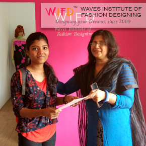 Handing over the Certificate to Sneha Handing over the Certificate to Sneha
