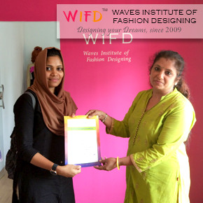 Handing over the Certificate to Shafiya Handing over the Certificate to Shafiya