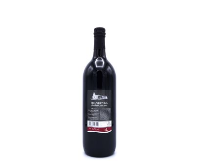 Frankovka (Blaufränkisch) uit Kroatië, achterkant van de fles