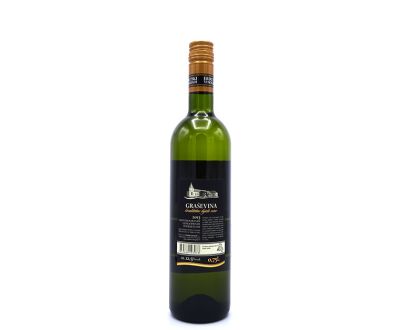 Graševina uit Kroatië, achterkant van de fles