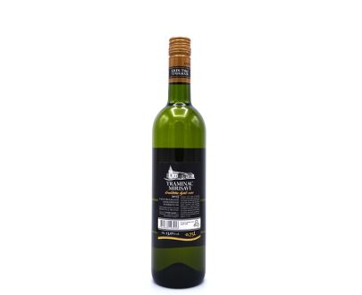 Traminer uit Kroatië, achterkant van de fles