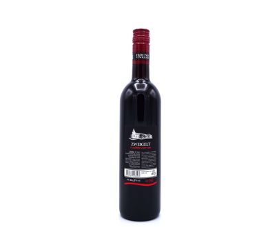 Zweigelt wijn uit Kroatië, achterkant van de fles